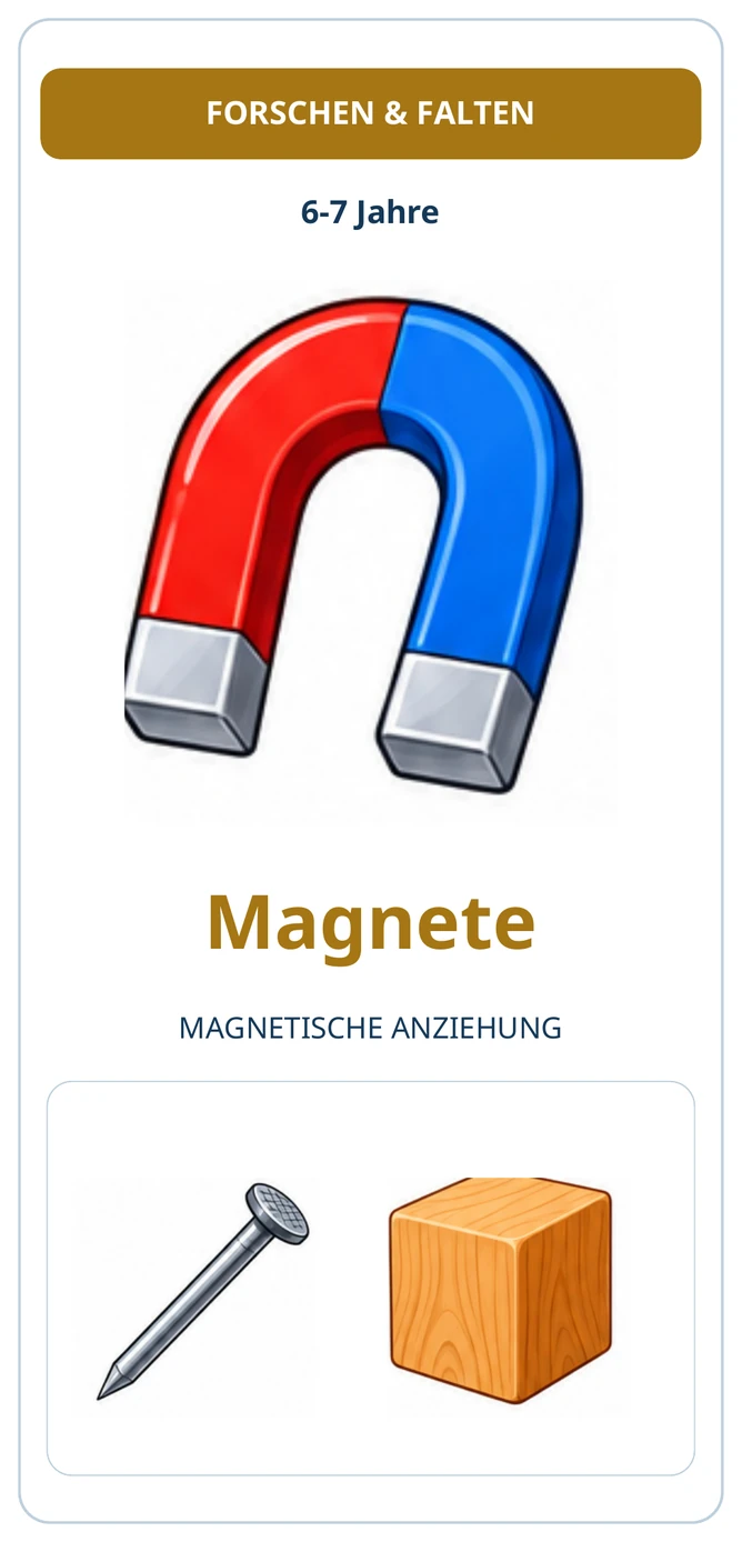 Magnete: zusammengefaltet in Farbe.
